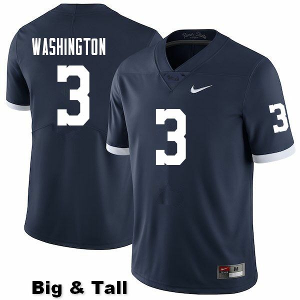 NCAA Nike Men's Penn State Nittany Lions Parker Washington #3 College Football Authentic Big & Tall Navy Stitched Jersey XCD6498LB